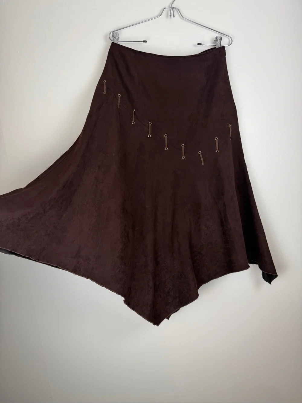 Vintage‎ Brown Faux Suede Jacket & Skirt Set Renaissance Festival Steampunk